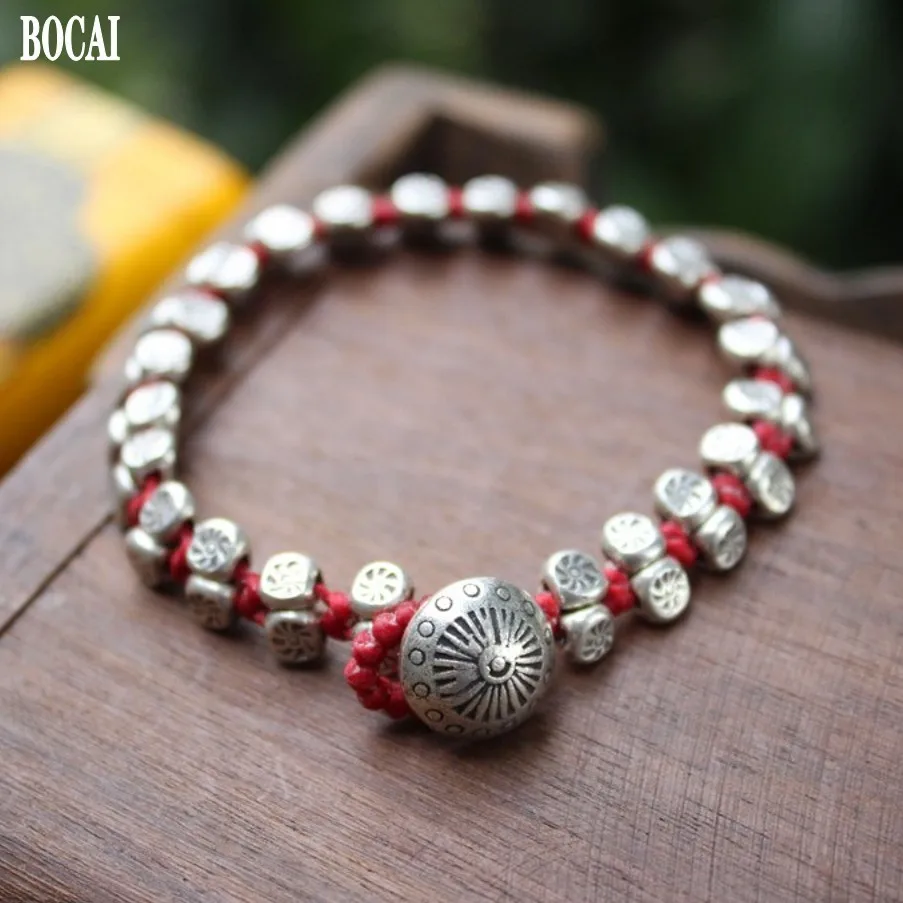 Мужской и Женский плетеный браслет из серебра 2021 пробы | Украшения аксессуары