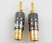 10 pairs nakamichi 24k gold plated audio banana speaker plug brass wexpandable contact pin
