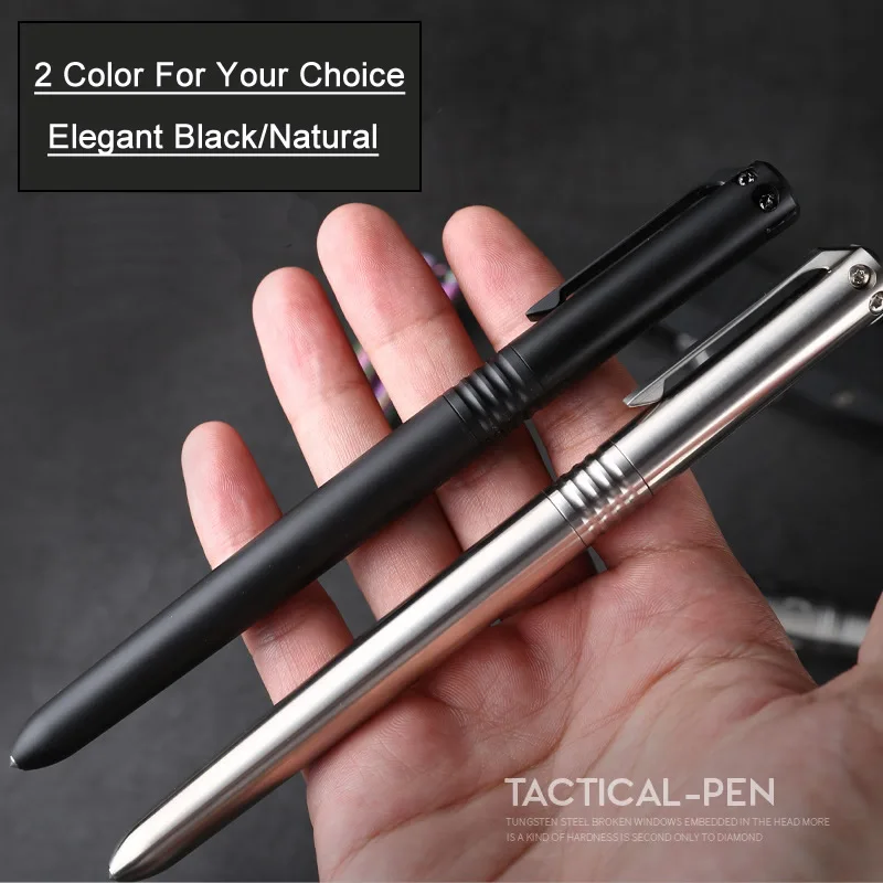 Новая титановая тактическая ручка 2 в 1 авторучка с чернилами для самозащиты