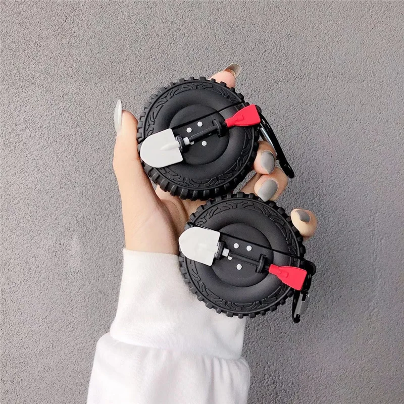 

For Airpods 1/2 Case,Offroad Car Tires Shovel Case For Airpods Case,Soft Silicone Earphone Cover For Airpods Pro For Men/Boy