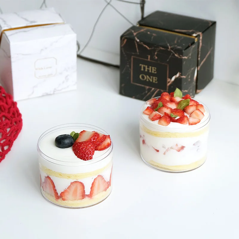 10 шт. высокое качество чистый красный мусс десертные чашки маленький торт