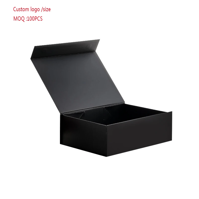 

10Pcs/Lot Custom gift boxes Plain Paperboard Folding rigid box Magnetic available packaging hair wigs cosmetic gift box