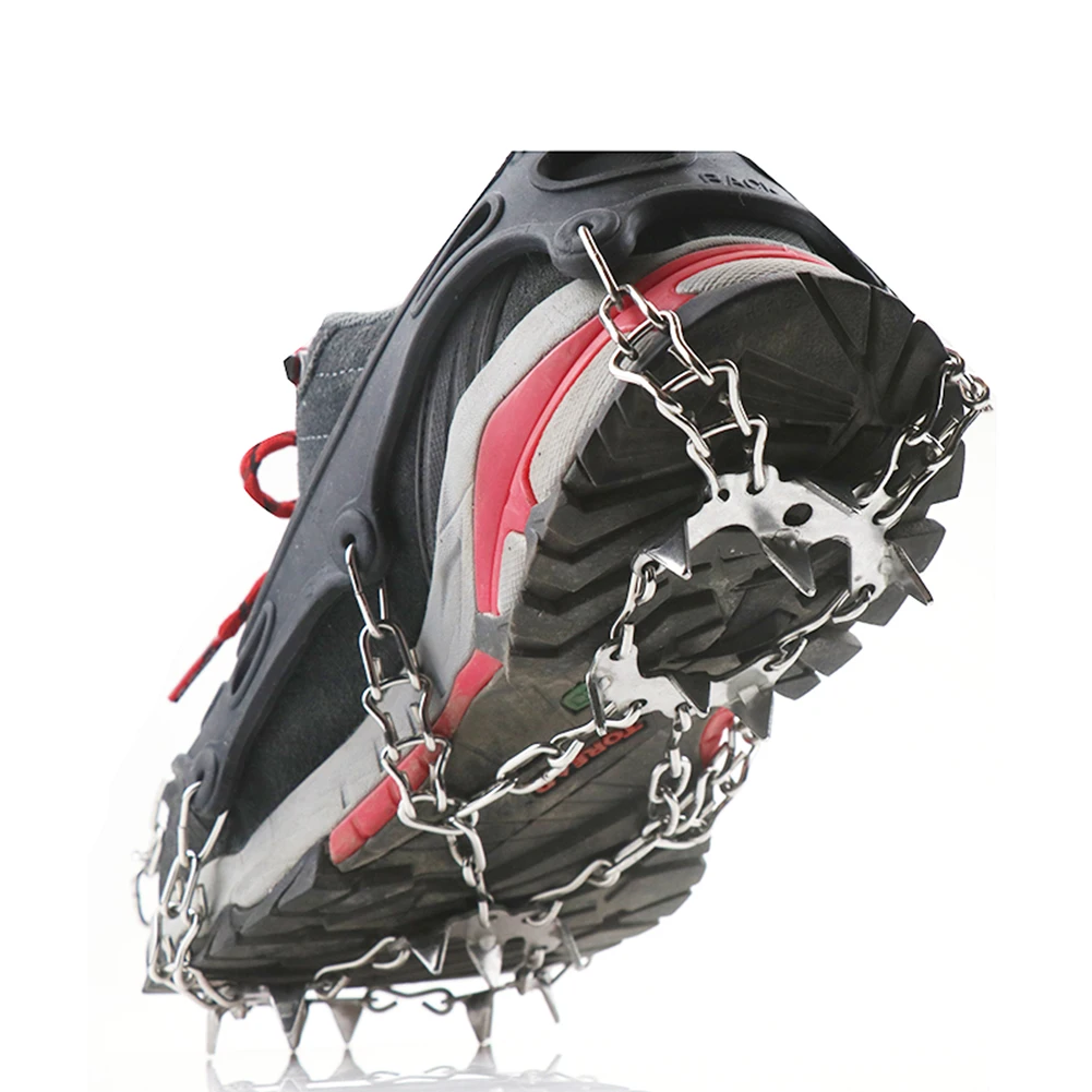 

19 Studs Snow Ice Claw Set Climbing Anti Slip Spikes Grips Unisex Shoes Cover Camping Portable Outdoor Elements