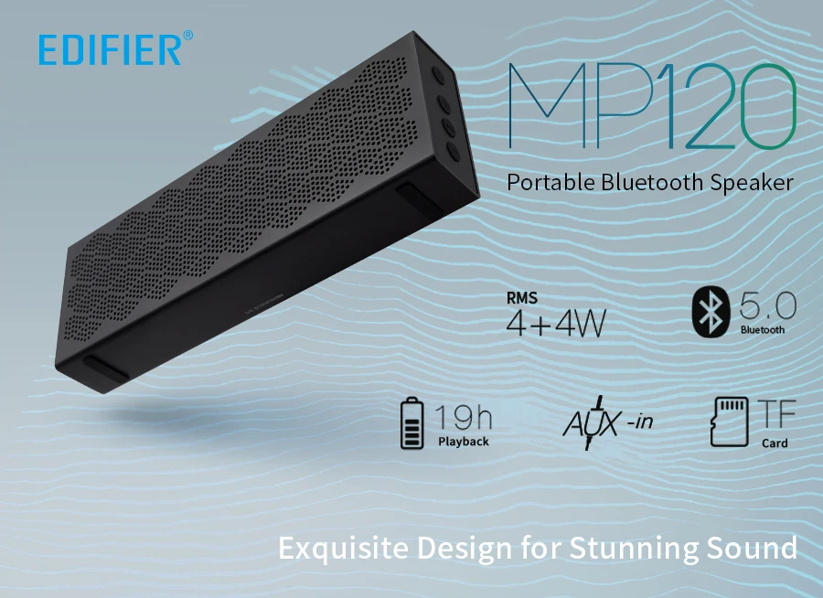 EDIFIER MP120 bluetooth динамик Поддержка TF карты AUX вход технология ЧПУ двойной полный диапазон bluetooth 5,0 колонки