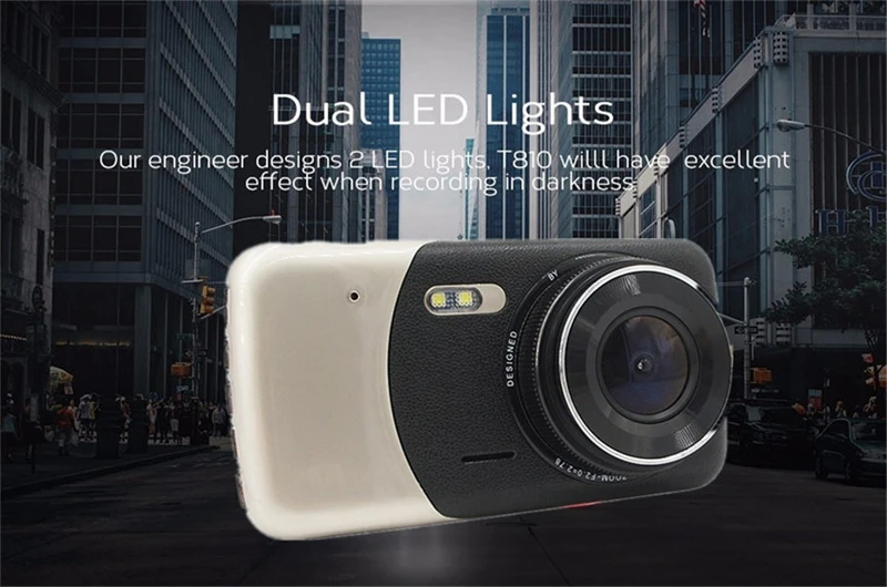 Автомобильный видеорегистратор Conkim с двумя объективами камера для автомобиля Full