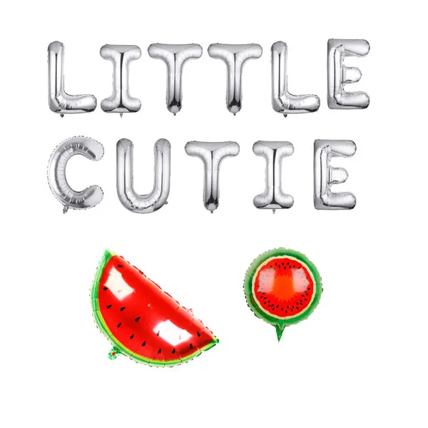 

13Pcs Little Cutie Balloons, Watermelon and Letters Aluminum Foil Balloons Kit, Hey Cutie Fresh Watermelon Fruit Themed Party