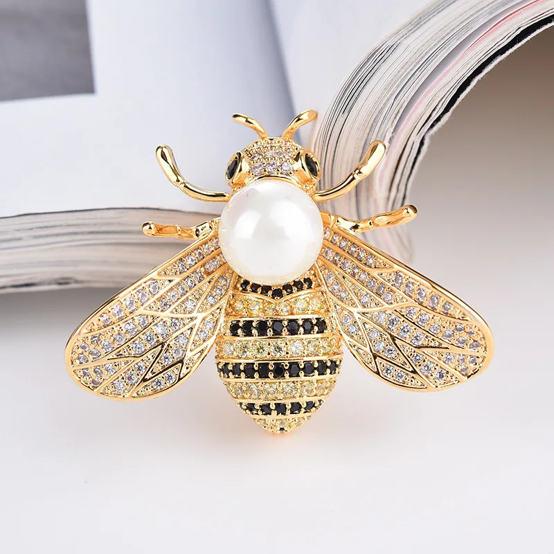 

3pcs Bee Brooch Bird Badge Insect Rhinestone Pins Party Jewelry Banquet Christmas Gifts Accessories for Women Girl Gift