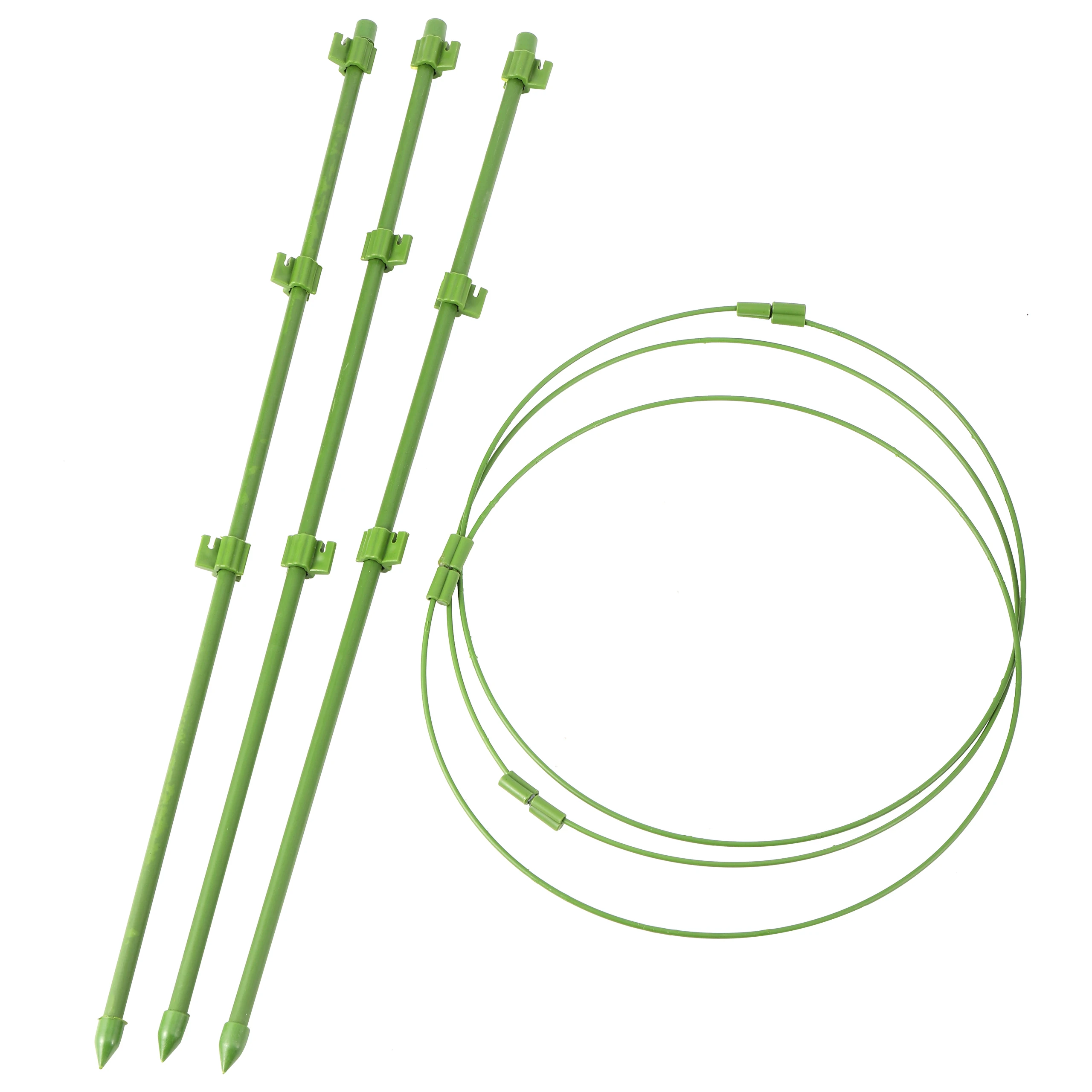 

10 Pcs Climbing Vine Rack Plastic Coated Potted Plant Support Frame 45cm/60cm Flower Vegetables Detachable Trellis Brackets