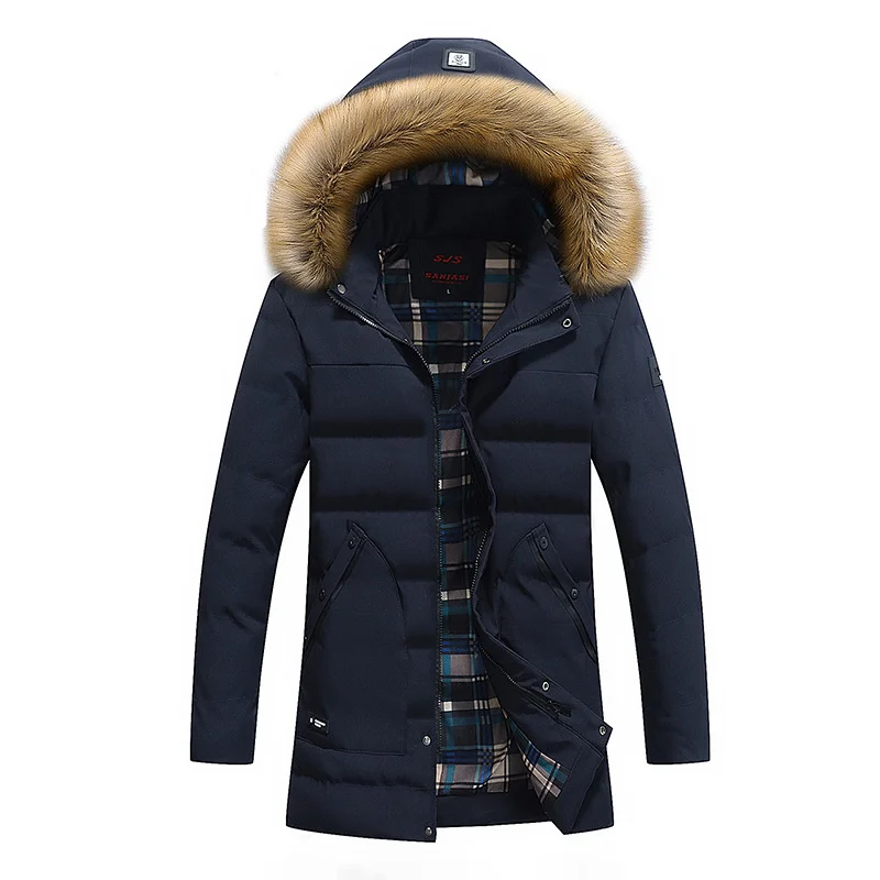 Winter Cotton Men Warm Coat Korean version trend Hooded Solid Color Simplicity high quality All-match Casual Handsome Fashion