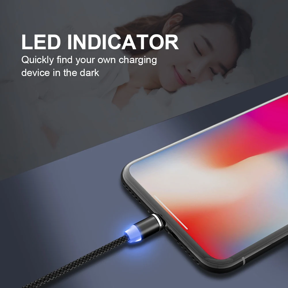 Магнитный кабель Micro USB Type C для телефона Xiaomi Redmi Note 8 Pro Mi 10 9 Huawei Samsung S9 S10 Oneplus Ons Plus 7T 7