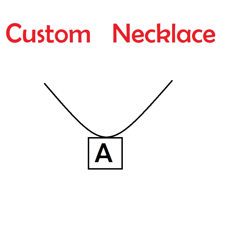 

2021 NEW Personalized Custom Brass Initial 26 Letters Name Square Pendant Women Necklace Luxury Gold Brand