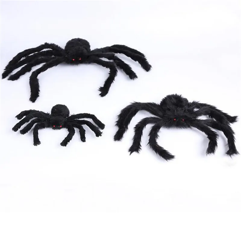 Супер большой плюшевый паук из проволоки и плюша черный разноцветный стиль