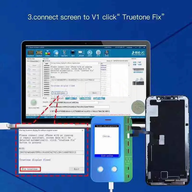 Тестер для батарей JC B1 устройство измерения яркости аккумуляторов 6 6s Plus p 7 8p X XS MAX