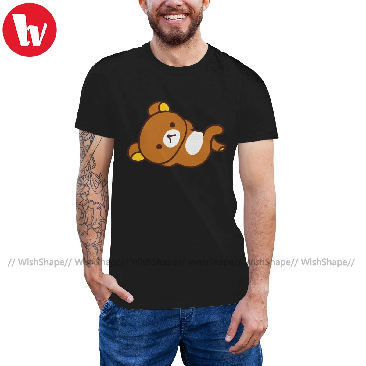 Rilakkuma футболка Милая уличная одежда с принтом 100 хлопок короткими рукавами для