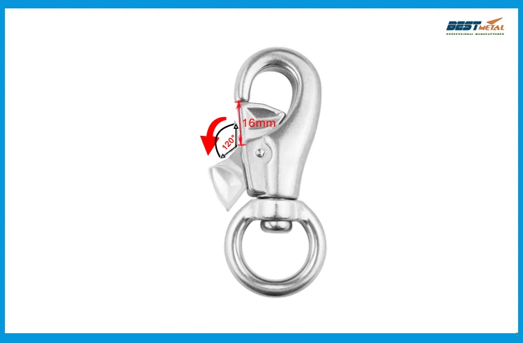 Нержавеющая сталь 304 поворотный оснастки Крюк Скоба 1000Lb емкость Номинальная