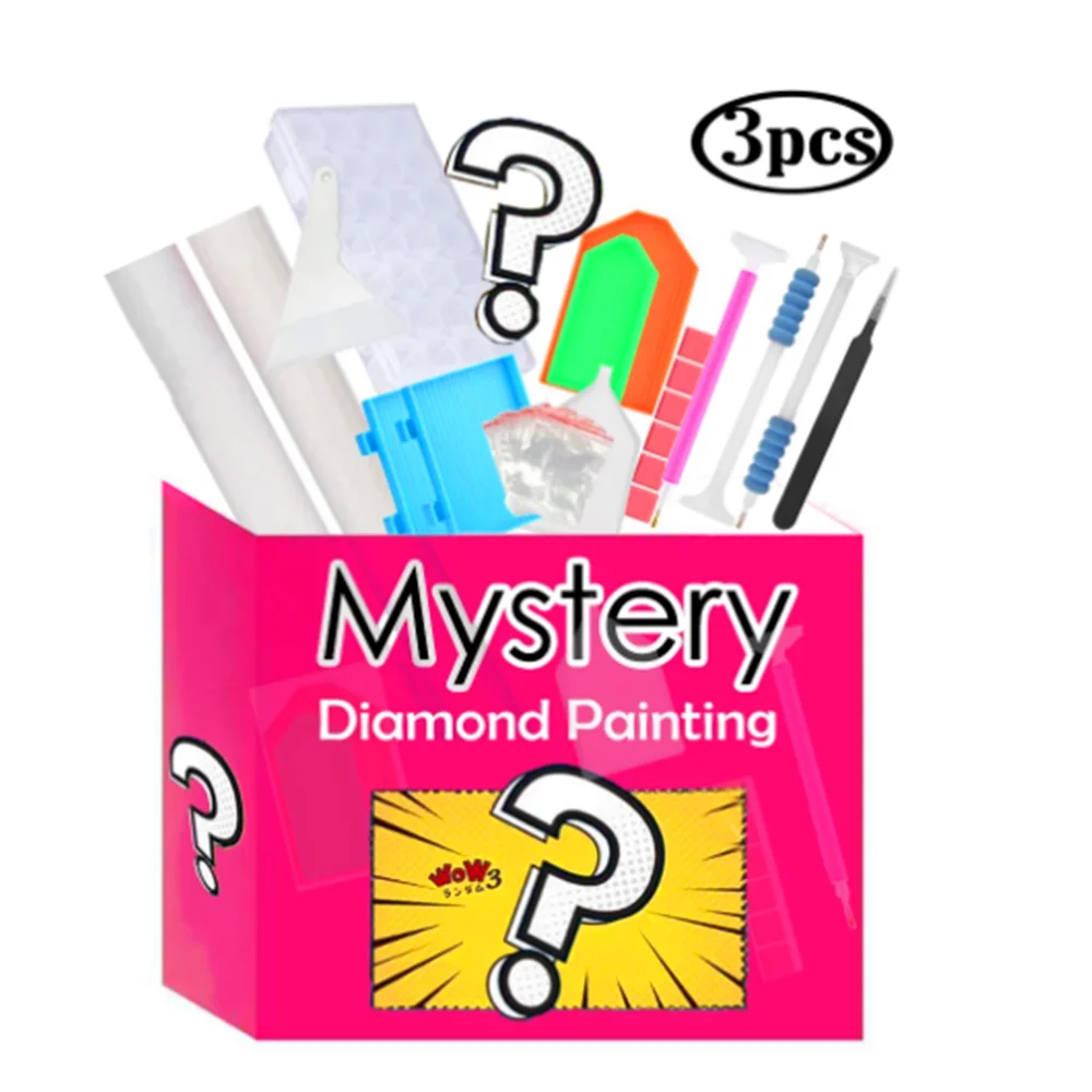 

1Pack Gift 3pc, May Include Diamond Paintings, Diamond Painting Accessories, Different Tools, Etc. Random Mysterious Gift Pack.