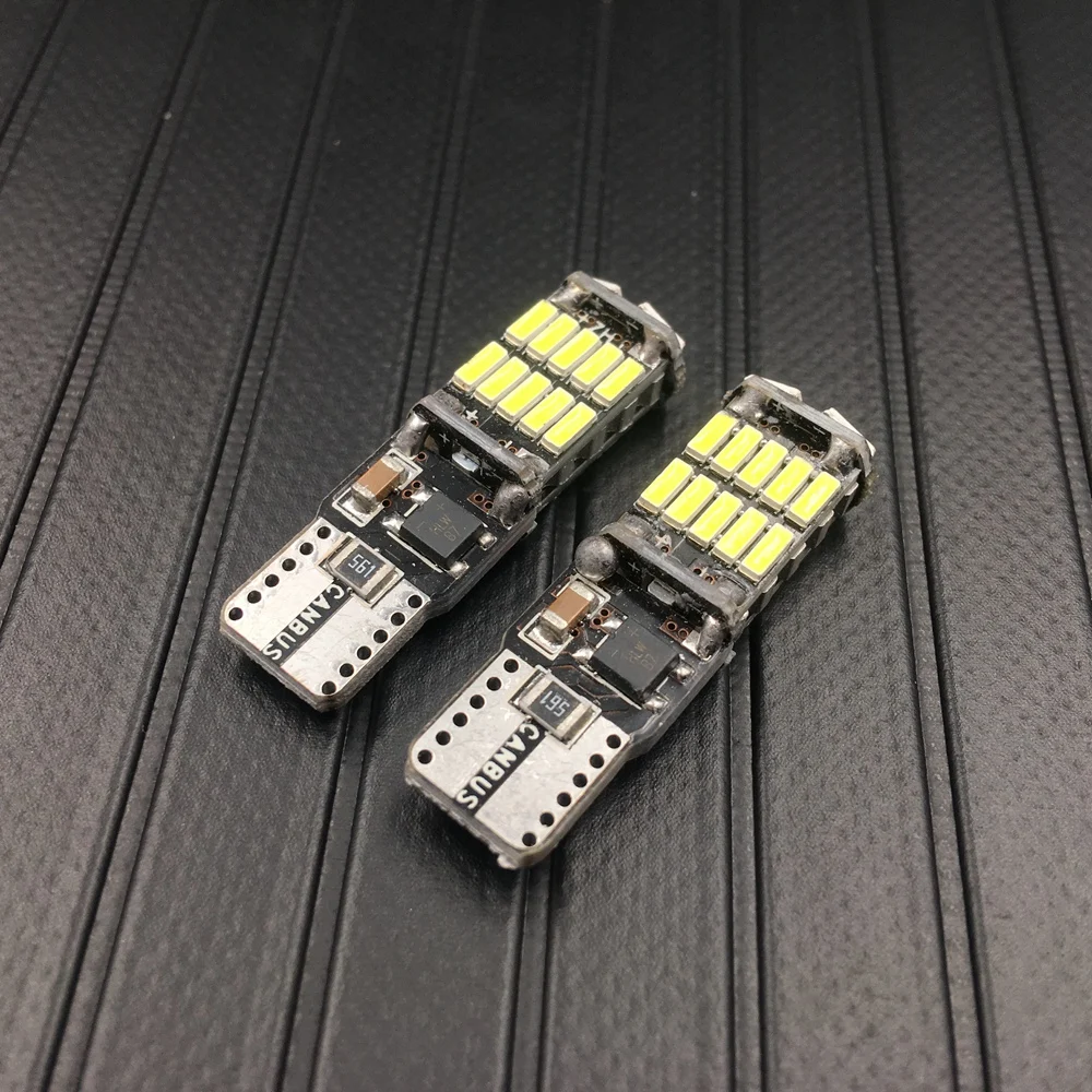 Светодиодсветодиодный лампа Canbus T10 W5W 194 501 без ошибок с чипом 26 SMD 4014 для чтения