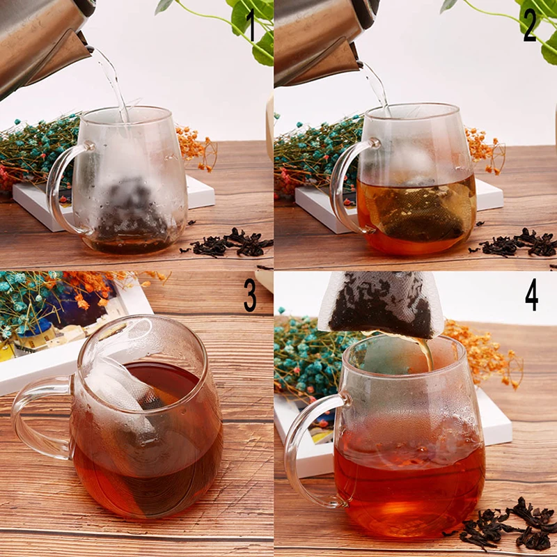 

100Pcs/Lot Tea Bags Empty Scented Drawstring Pouch Bag 5.5*7cm Seal Filter Cook Herb Spice Loose Coffee Pouches Tools
