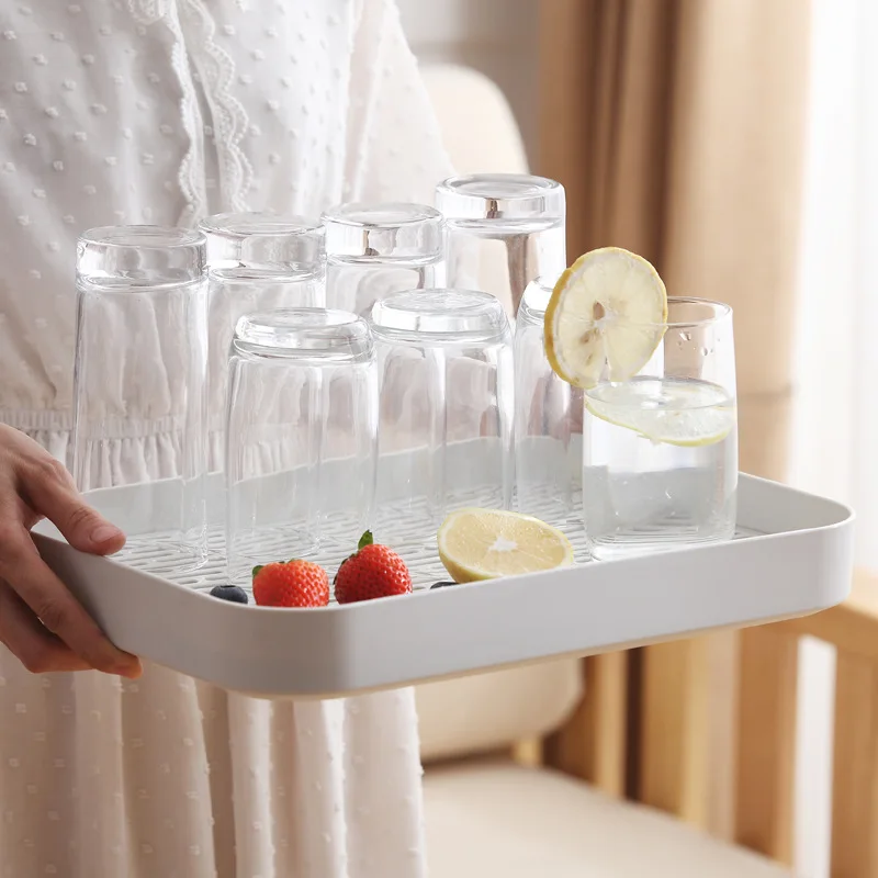 

Double Layer Drain Rack Plastic Multifunctional Drying Easy Clean Grids Design Storage Tray Drainer Decor Dish Kitchen Accessory
