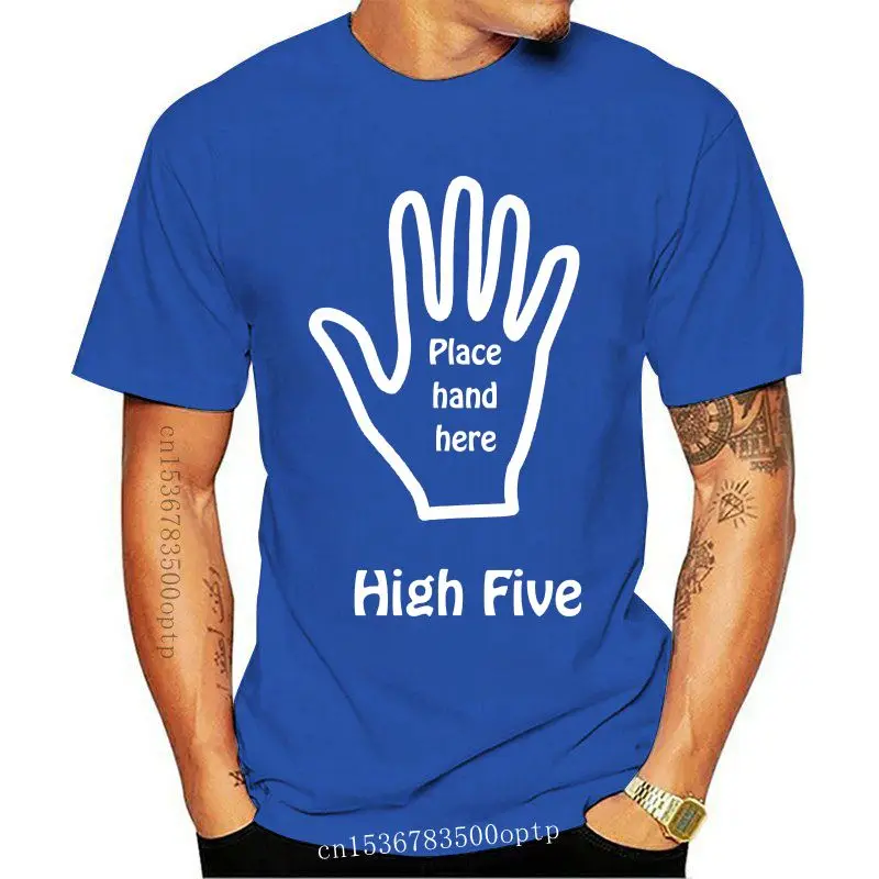 

Дизайнерская забавная Футболка с принтом, высокое пять Привет, 5 положительное место, подарок, шутка, подарок на Рождество, бесплатная доста...