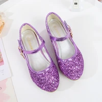 girls high heel shoes for girls princess shoes children girl spring sequin leather shoe kids party wedding glitter crystal shoes