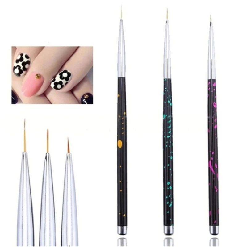 Nail Art Liner Brush Painting Flower Drawing Lines Grid Stripe Manicure Gel Pen Diy Tips French Design Tool | Красота и здоровье