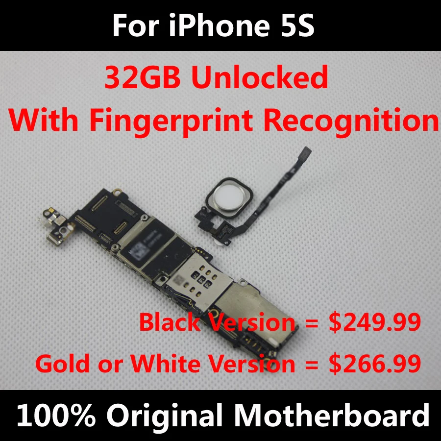 32 ГБ оригинальная материнская плата для iPhone 5S разблокированная материнская плата с сенсорным ID IOS система полная функция логическая плата