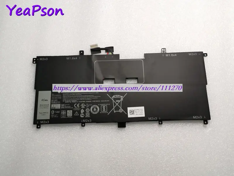 Аккумулятор Yeapson NNF1C HMPFH для ноутбука Dell XPS 7 6 2 в 1 13 9365 D5505TS в|Аккумуляторы