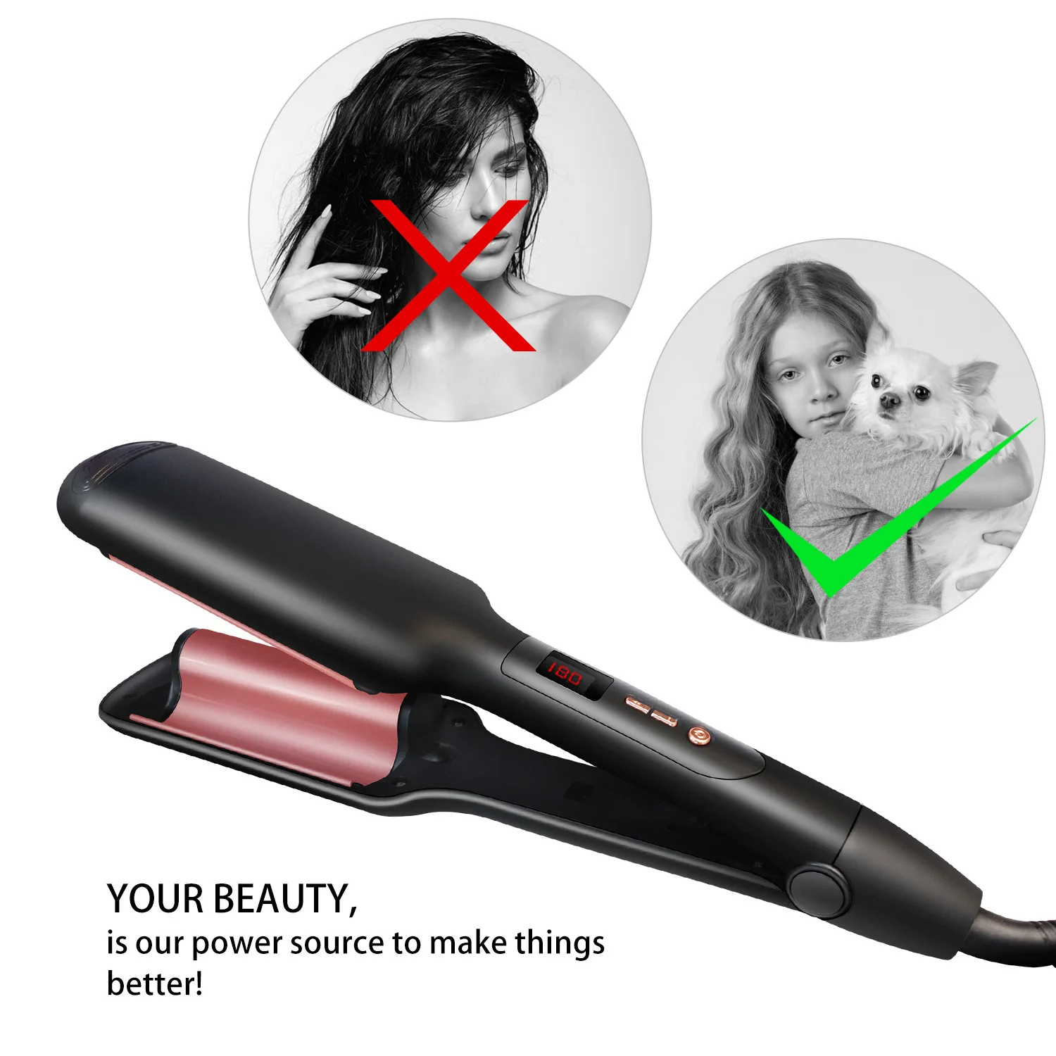 

Three Tube Curling Iron Hair LCD Display Egg Curls Hair Curler Curling Iron Professional Hair Crimps Styling Tool