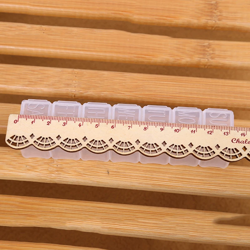 Портативный пластиковый органайзер для таблеток 7 ячеек | Дом и сад