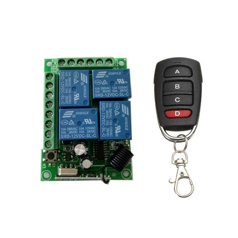 KTNNKG DC 12V 4CH беспроводной пульт дистанционного управления релейный модуль умный