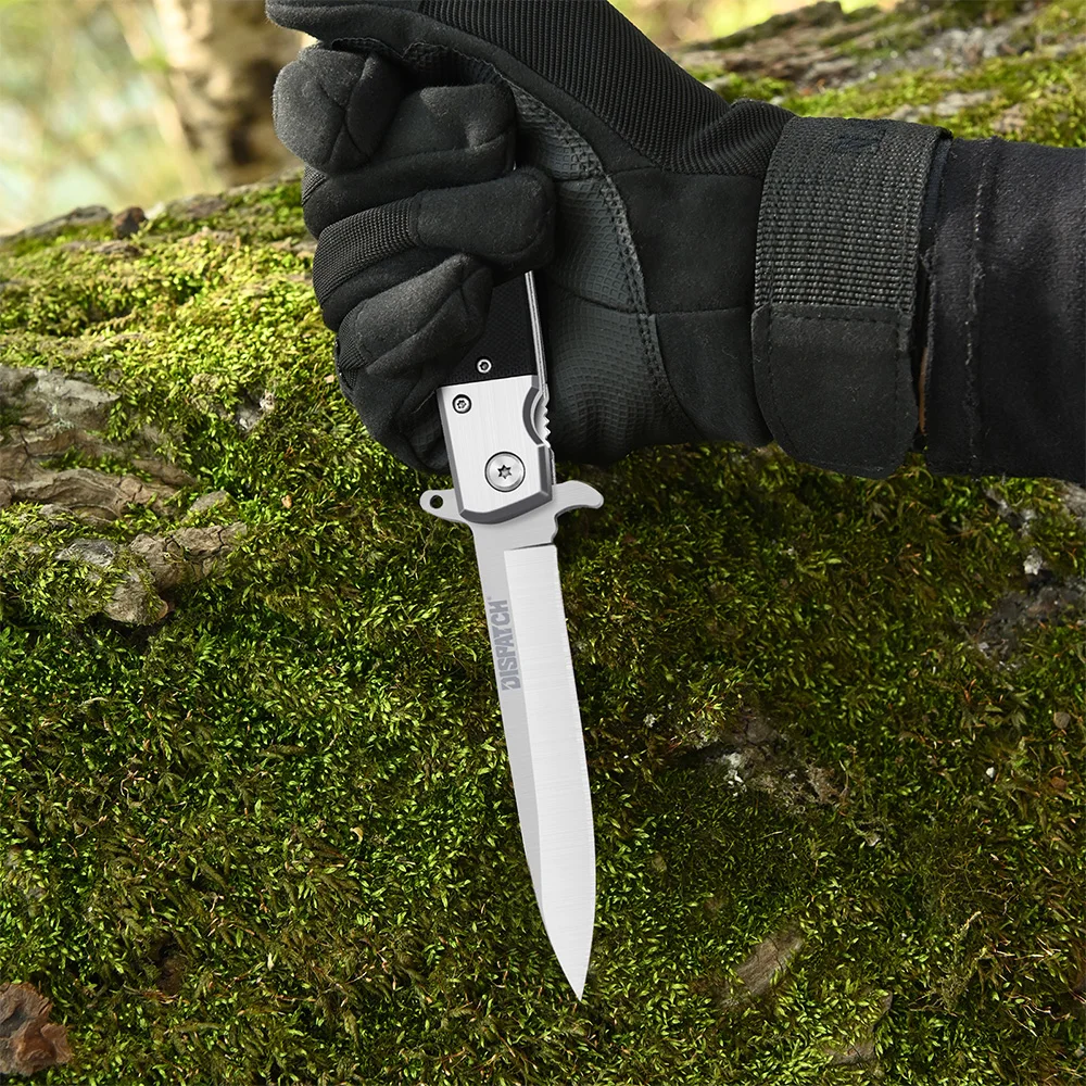

Dispatch Quick Semi-Automatic Knife 440 Stainless Steel Tanto Blade Outdoor Portable Camping Survival Tools Knife EDC