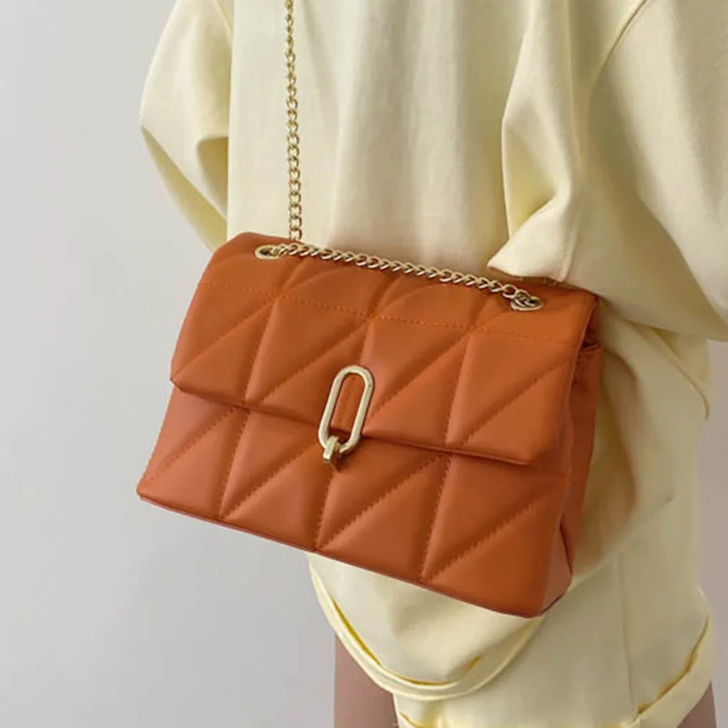 

2021 модная дизайнерская сумка на плечо, женская кожаная стеганая сумка из искусственной кожи, женские роскошные сумки, женские сумки через п...