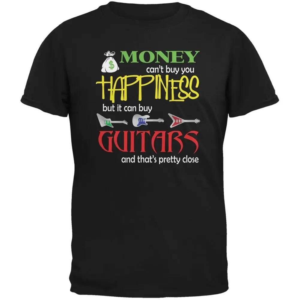 

Money Happiness Guitars Funny Black Adult Men Funny T-Shirt Short Casual customized products