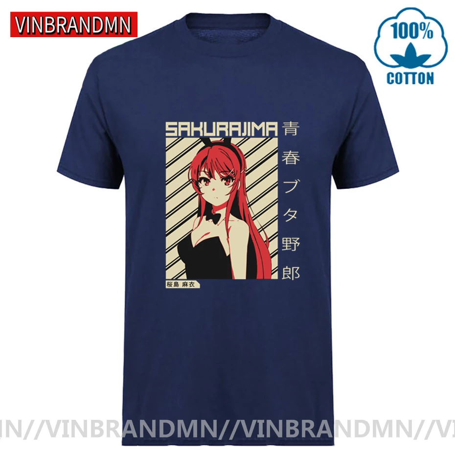 Японская манга МАИ сакураджима мошенник не мечтает о кролике женская футболка