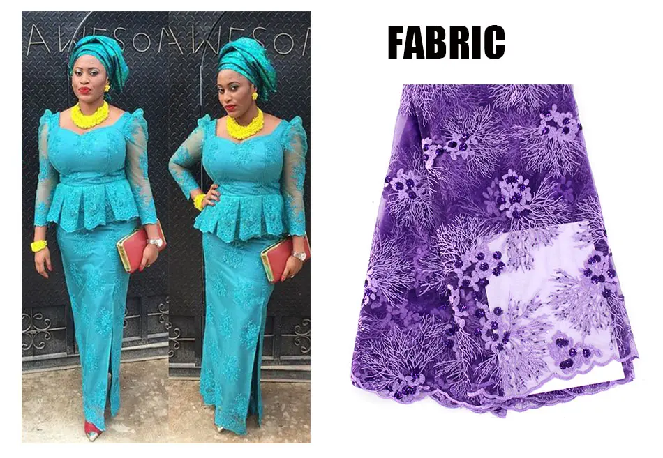 2 Pcs Set Fashion African Lace Dresses for Women Bazin Riche Africa Style Traditional Long Sleeve Skirt WY2438 | Тематическая
