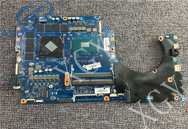 Материнская плата для ноутбука DAG3BCMBCG0 HP 17 AN 17T AN000 AN012DX материнская I7 7700HQ CPU RX580 8GB GPU