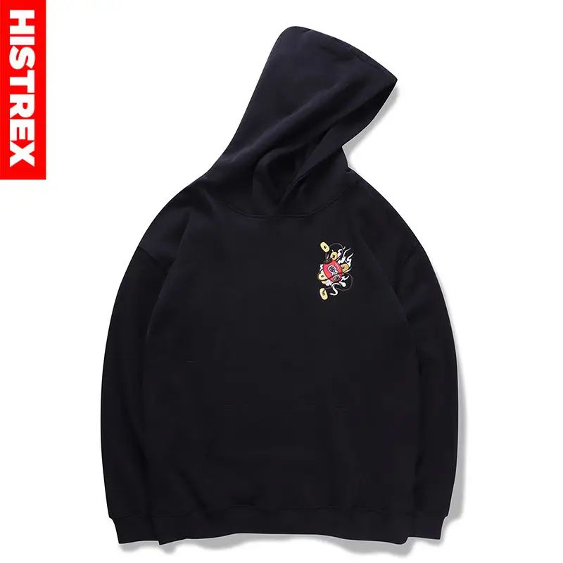 С принтом в китайском стиле Лев 100 хлопок мужские толстовки женские HarajukuPrinting с