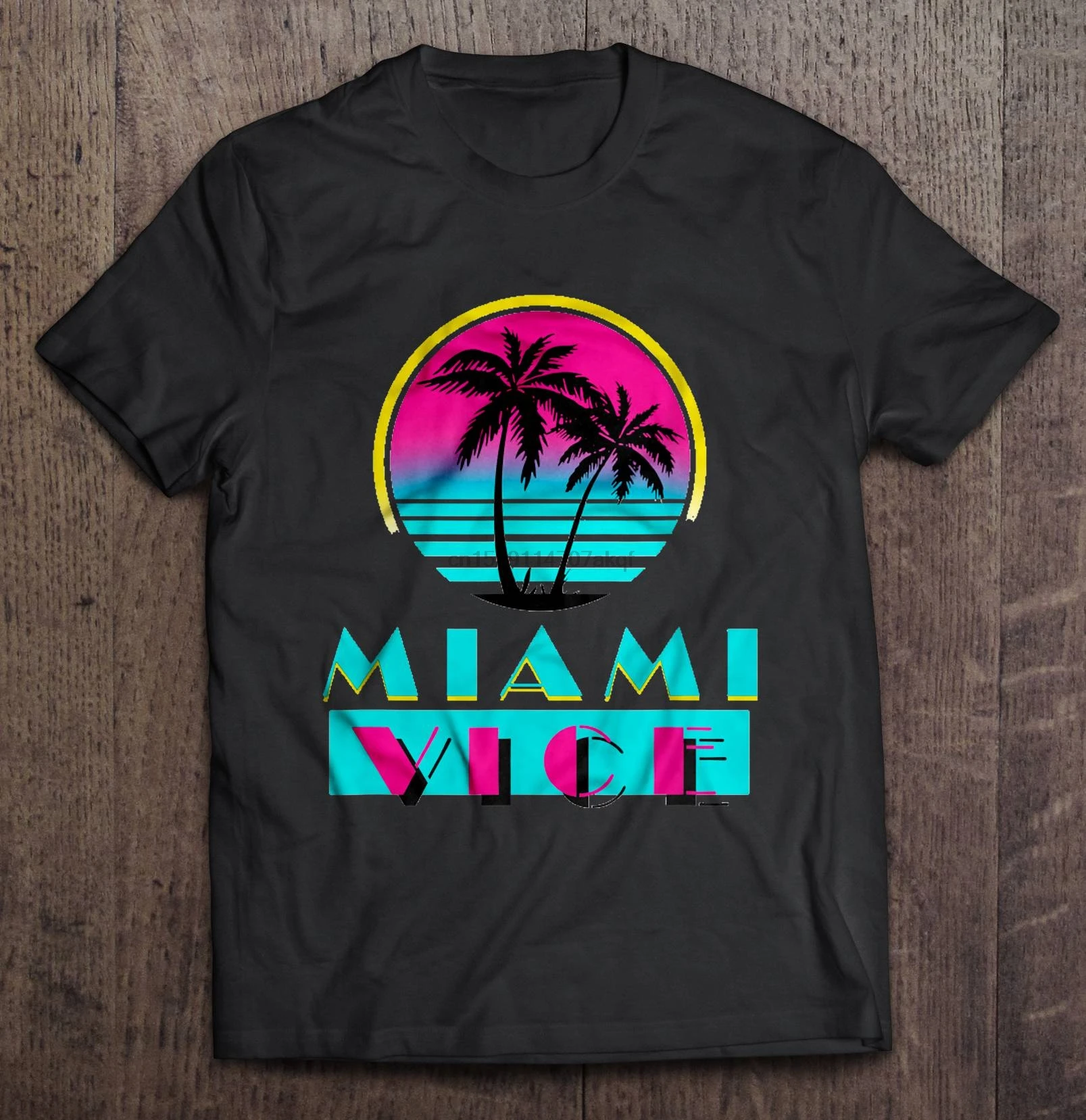 

Men Funny T Shirt Fashion tshirt Miami Vice Vintage Version Women t-shirt