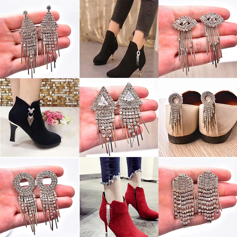 Брошь геометрической формы 2 шт./лот с прозрачными кристаллами стразами