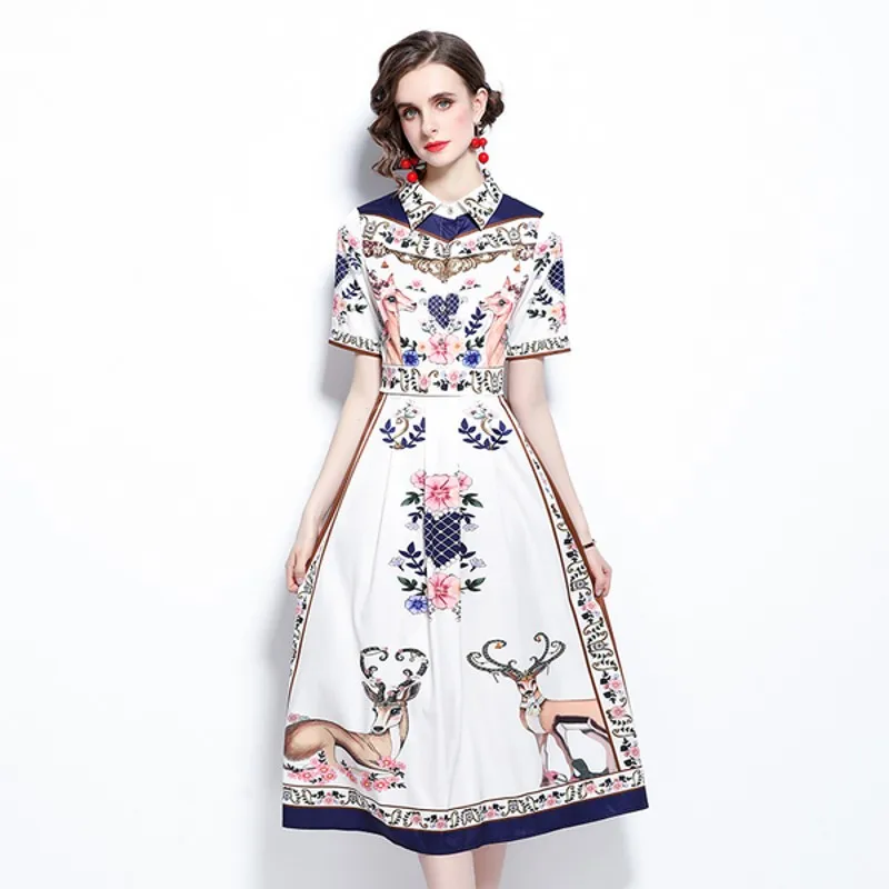 

2021 летние винтажные женские повседневные платья с принтом в стиле бохо