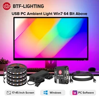 usb computer monitor backlight full kit desktop pc screen diy ambient lighting ws2812b rgbic led strip for win7 64 bit above 5v