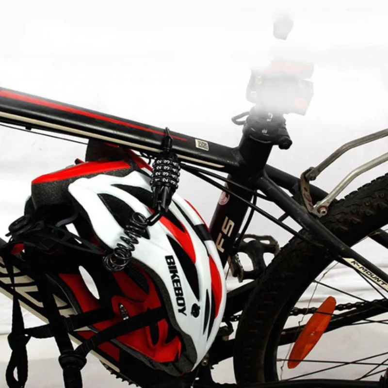 

Bicycle lock Password Device Anti-Theft 4 Digital Long Spring Wire Bike Motorcycle Riding Safety Accessories Bicycle Lock New