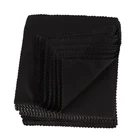 Черная ткань для чистки очков из микрофибры, цветная хлопковая ткань для очков, 130*130 мм, 100 шт.лот