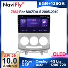 NaviFly 7862 QLED экран 1280*720 Android 10 для Mazda 5 2 CR 2005 - 2010 автомобильное радио мультимедийный видеоплеер GPS DSP Carplay 4G