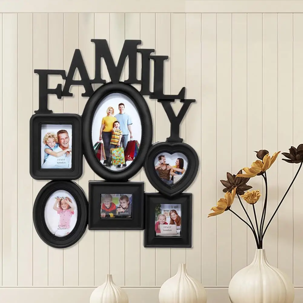 

Multi-slots Rustic Family Photo Frame Multi-slots Rustic Plastic Elegant Looking Picture Frame Home Decoration