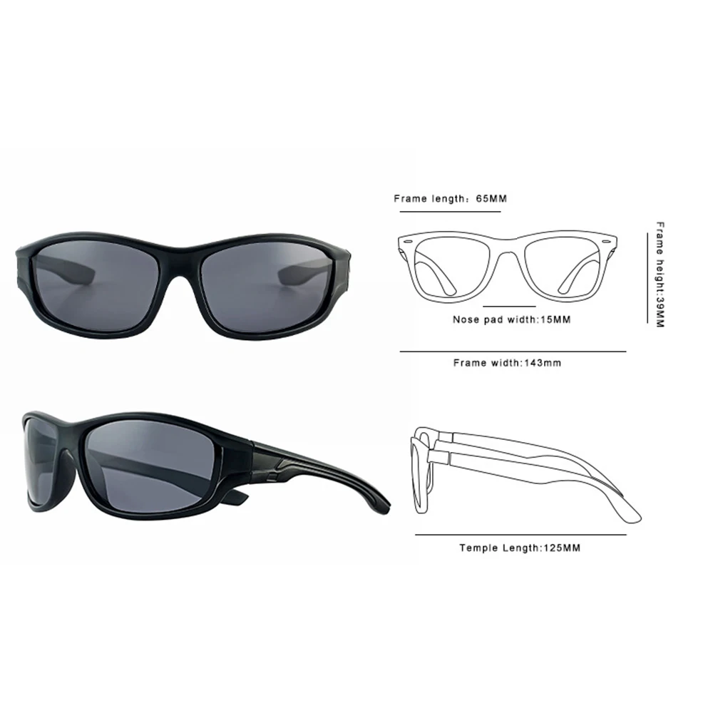 

2019 Classic Sports Fit Face Short Sight Sun Glasses Polarized Sunglasses Custom Made Myopia Minus Prescription Lens -1 To-6