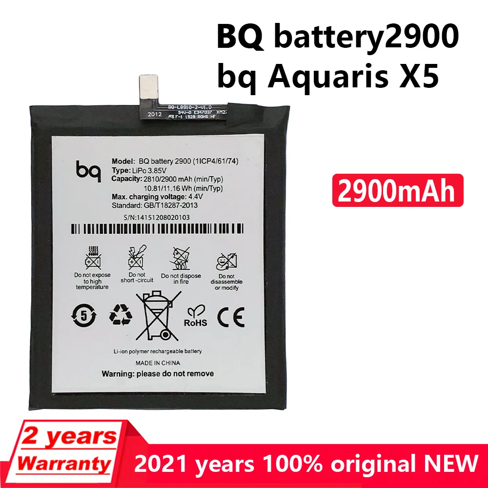 

New Original 2900mAh Phone Battery For BQ Aquaris X5 Genuine Replacement Mobile Phone Batteries Bateria With Tracking number