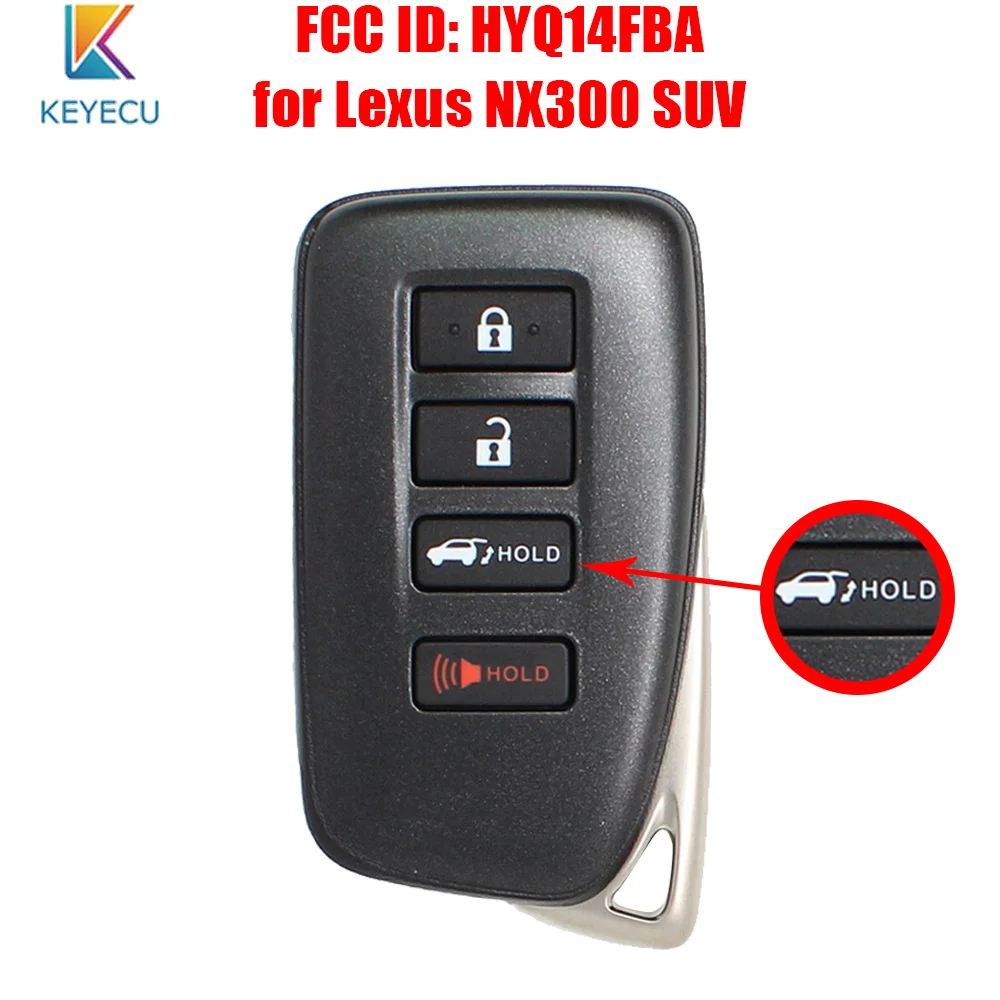 

Keyecu дистанционный смарт ключ-брелок для Lexus RX350 RX450h NX300h NX200T LX570 314,3/315/434,3 МГц HYQ14FBA HYQ14FBB AG G доска