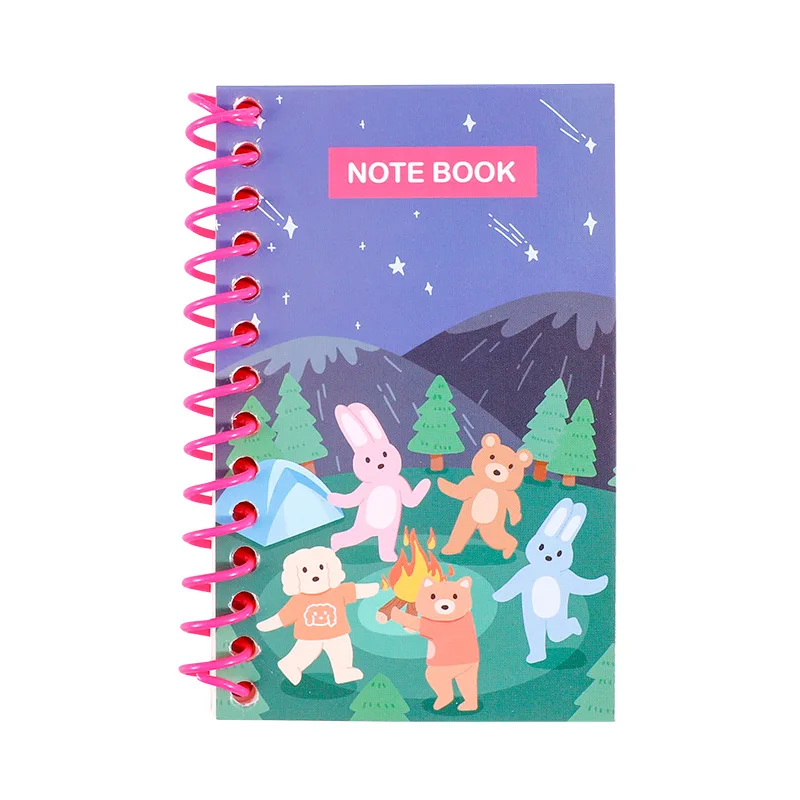 

Cute Cartoon Animal Mini Loose-leaf Diary Notebooks and Journals Creative Note Message Notepad Kawaii School Stationery